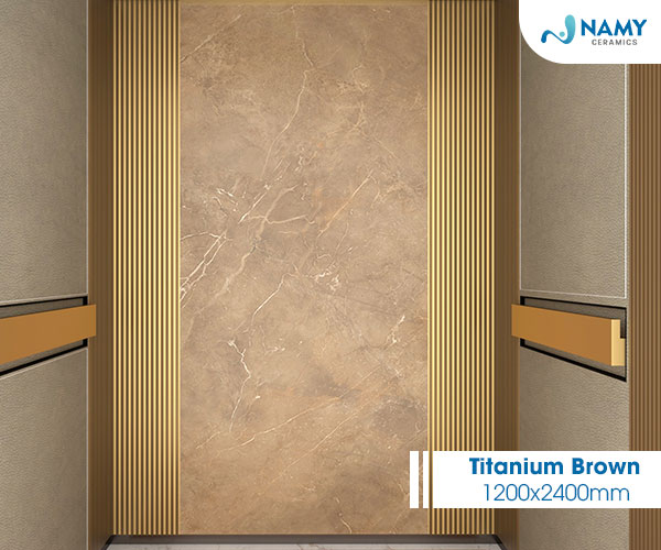 Titanium Brown - tranh gạch khổ lớn vàng nâu hợp mệnh gia chủ mệnh thổ