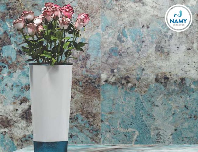 Bắt mắt với vách tường ốp đá Amazonite