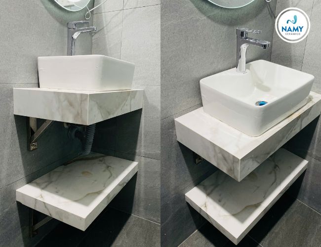 Mẫu lavabo đơn giản, tinh tế.