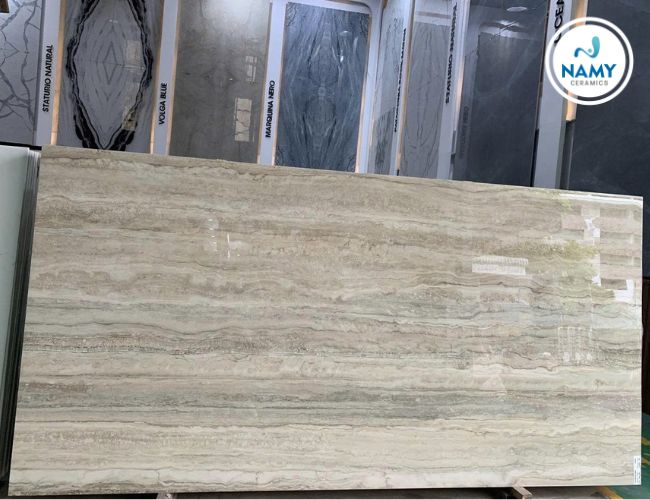 Mẫu đá nung kết được sử dụng trong công trình. 